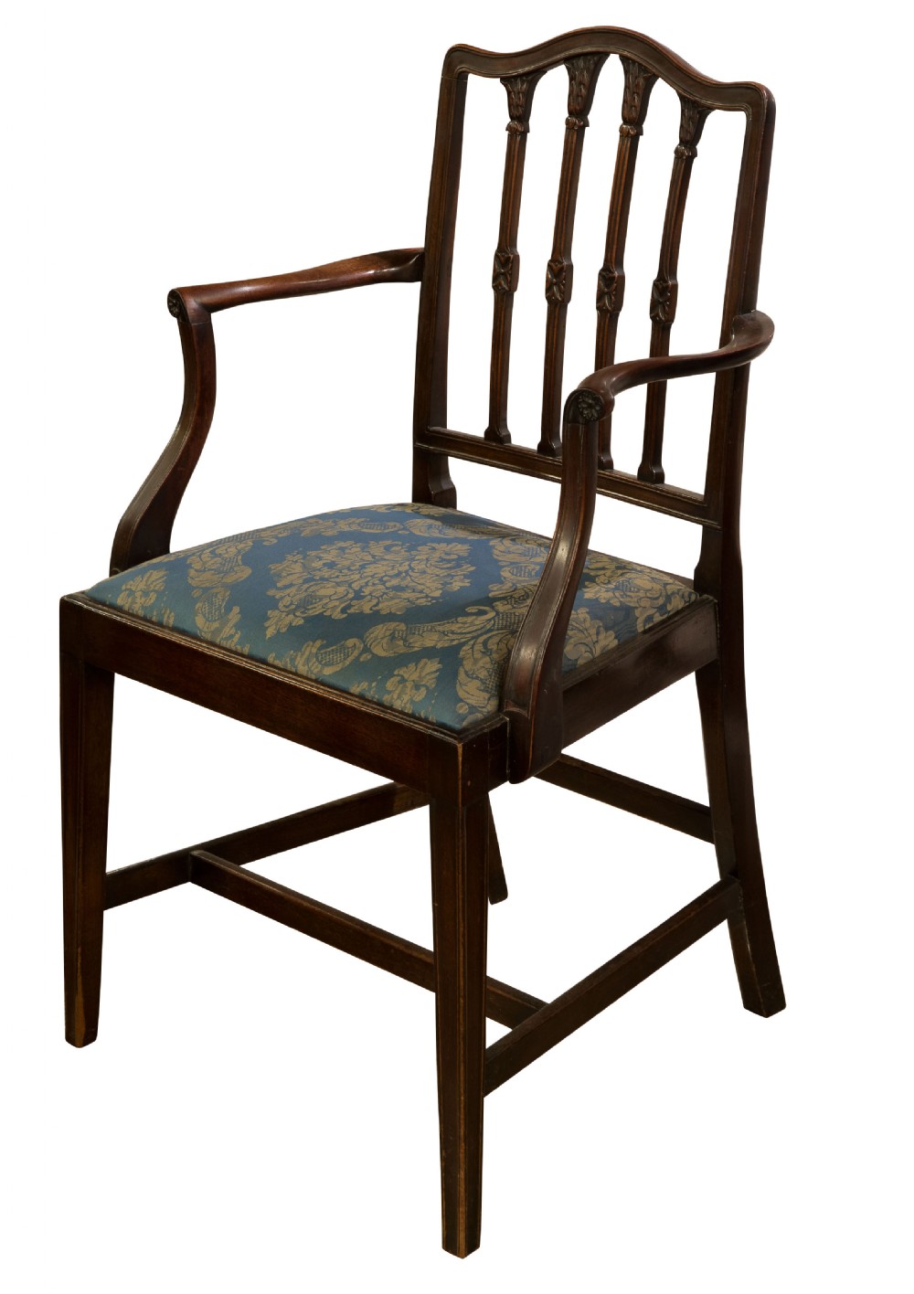 Set of 8 Mahogany Hepplewhite Style Dining Chairs View VI