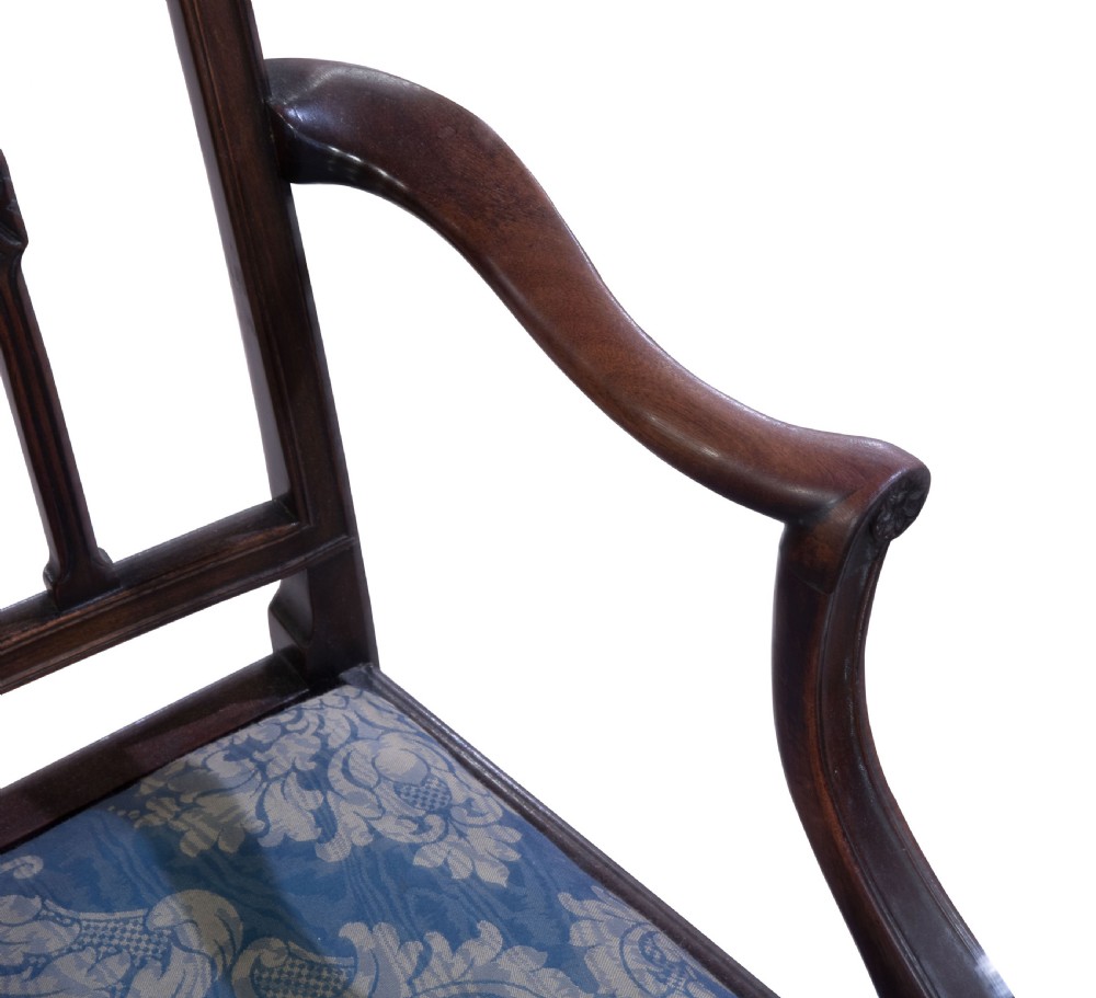 Set of 8 Mahogany Hepplewhite Style Dining Chairs View IX