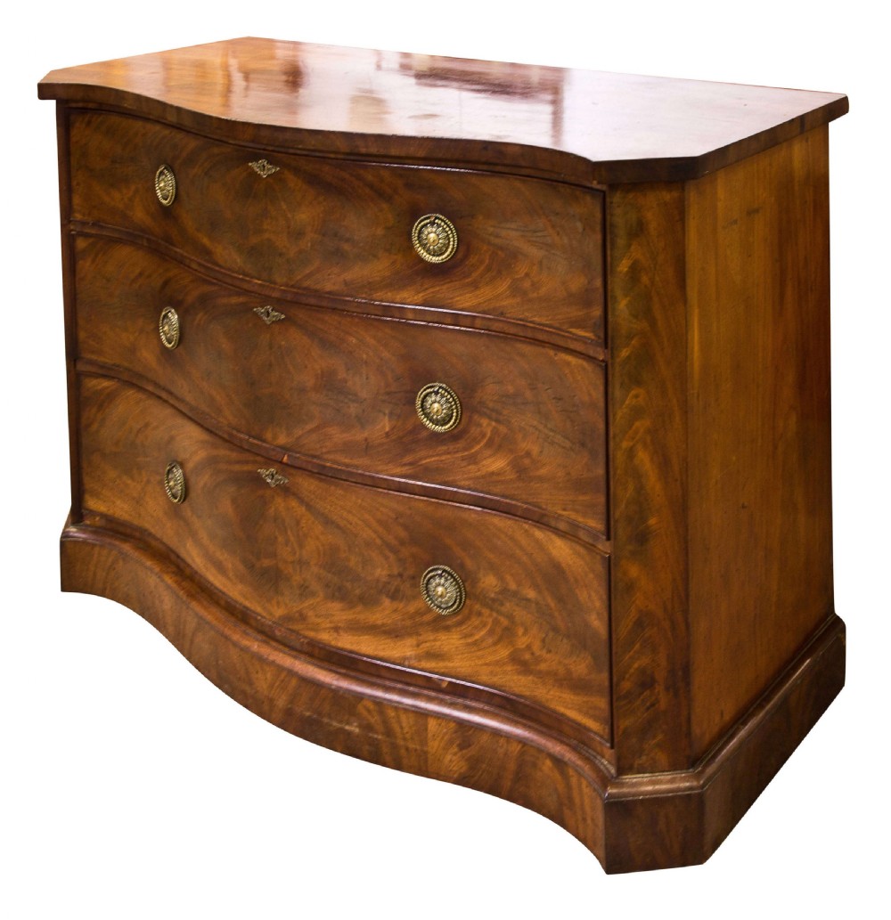 Mahogany Serpentine Fronted Chest c1850
