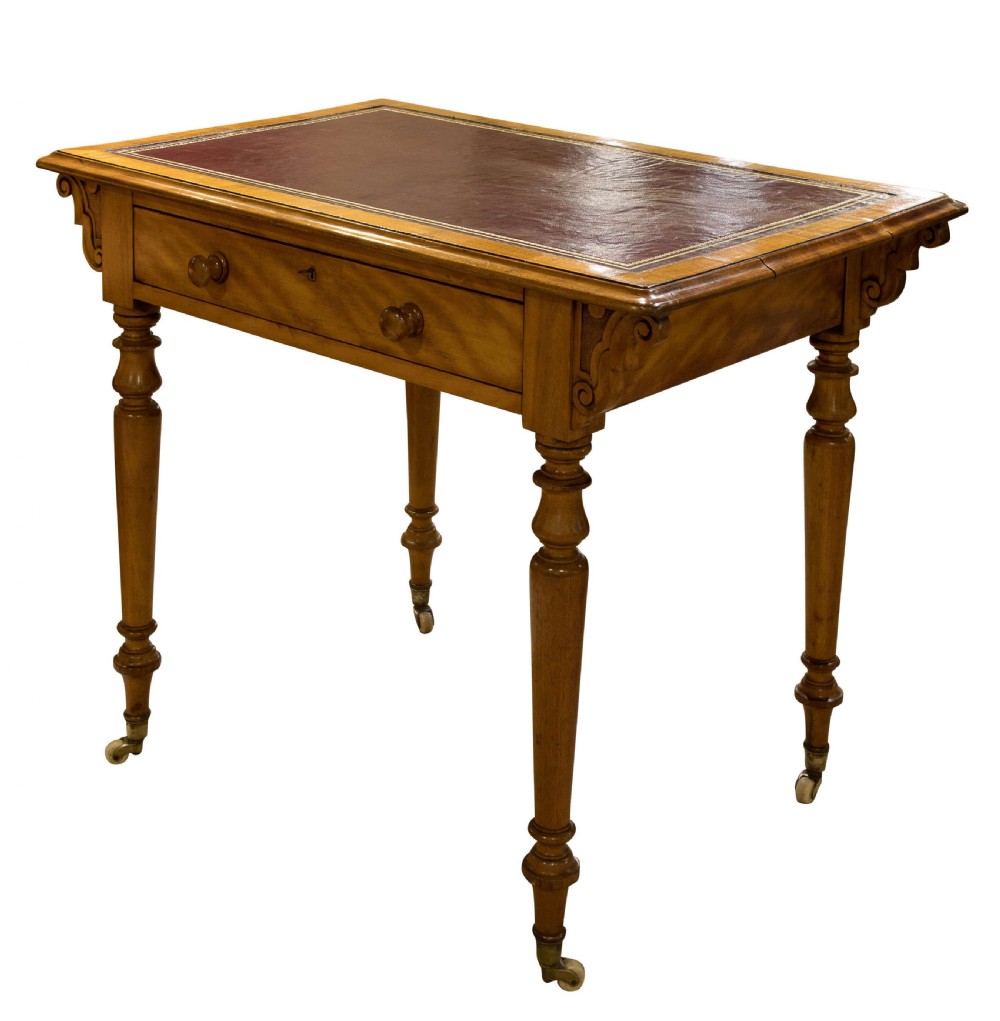 Victorian Satinwood Writing Table