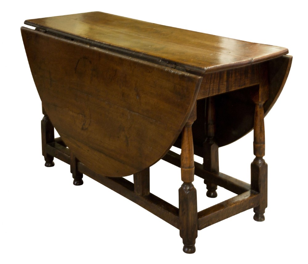 Large rustic late 17thC ash gateleg table