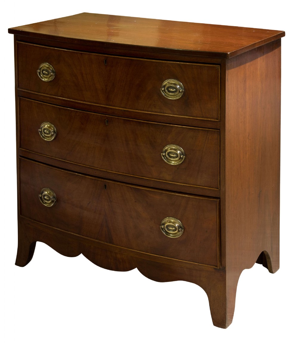 Small 19thc Mahogany Chest of Drawers