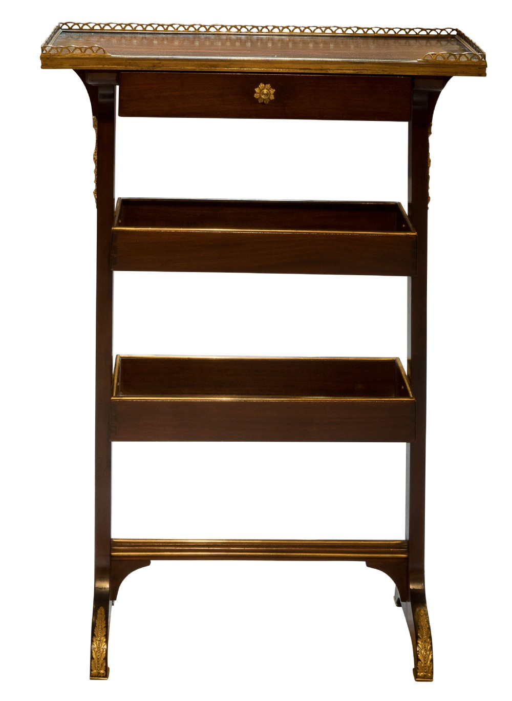 French Brass Mounted Mahogany Work Table View III