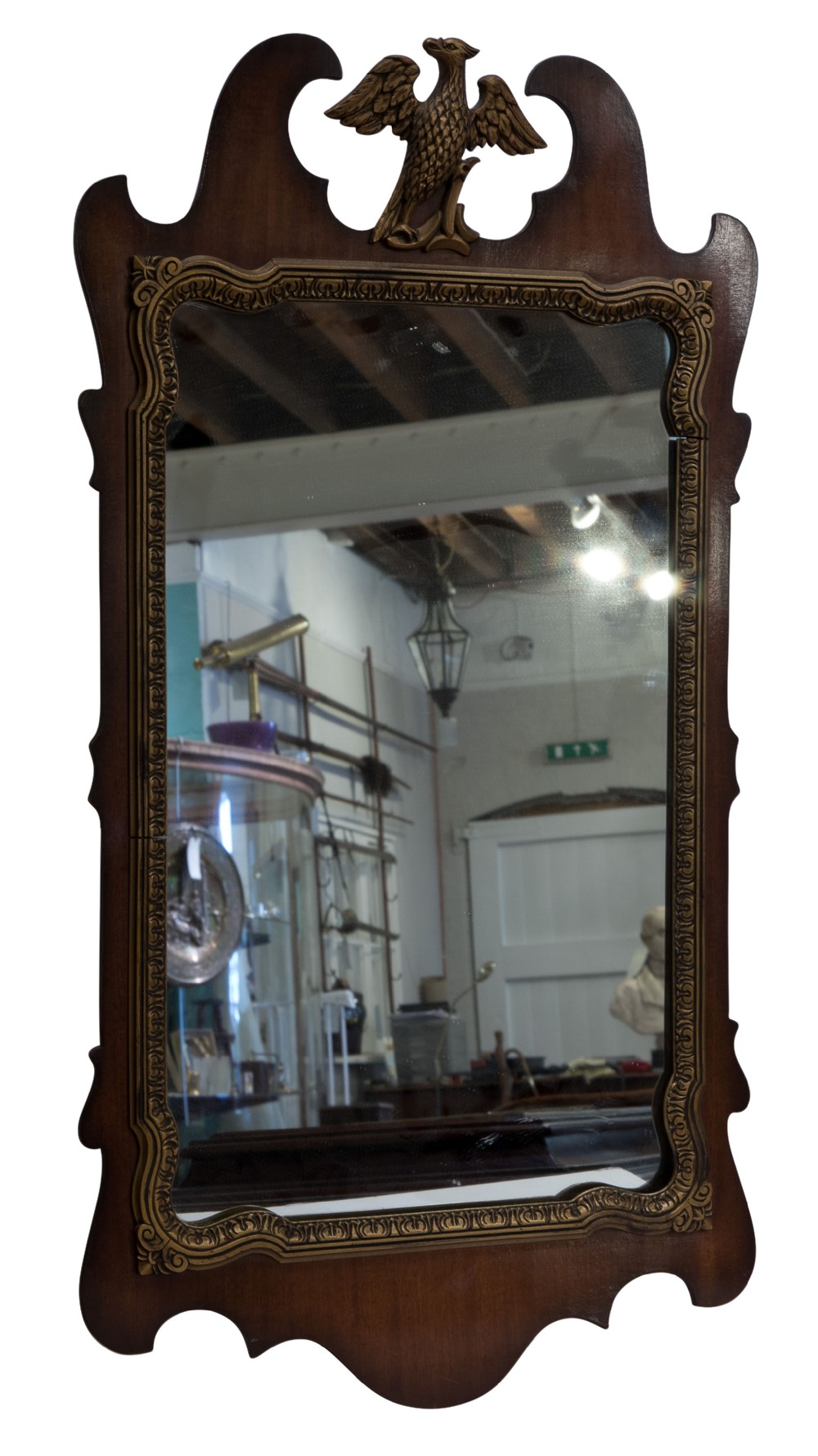 Mahogany Hall Mirror 20th c