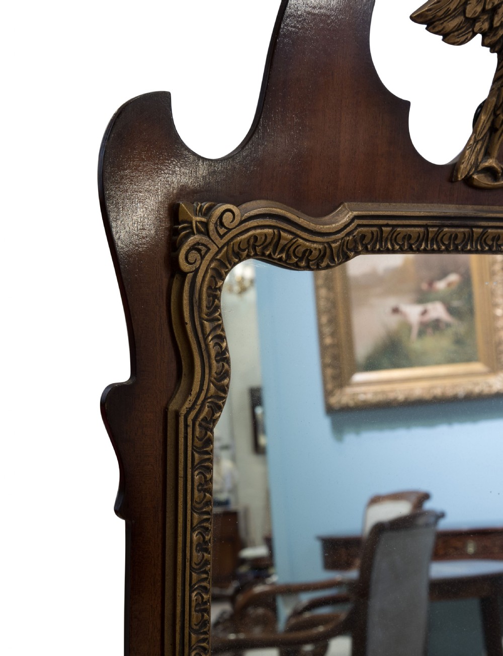 Mahogany Hall Mirror 20th c View IV