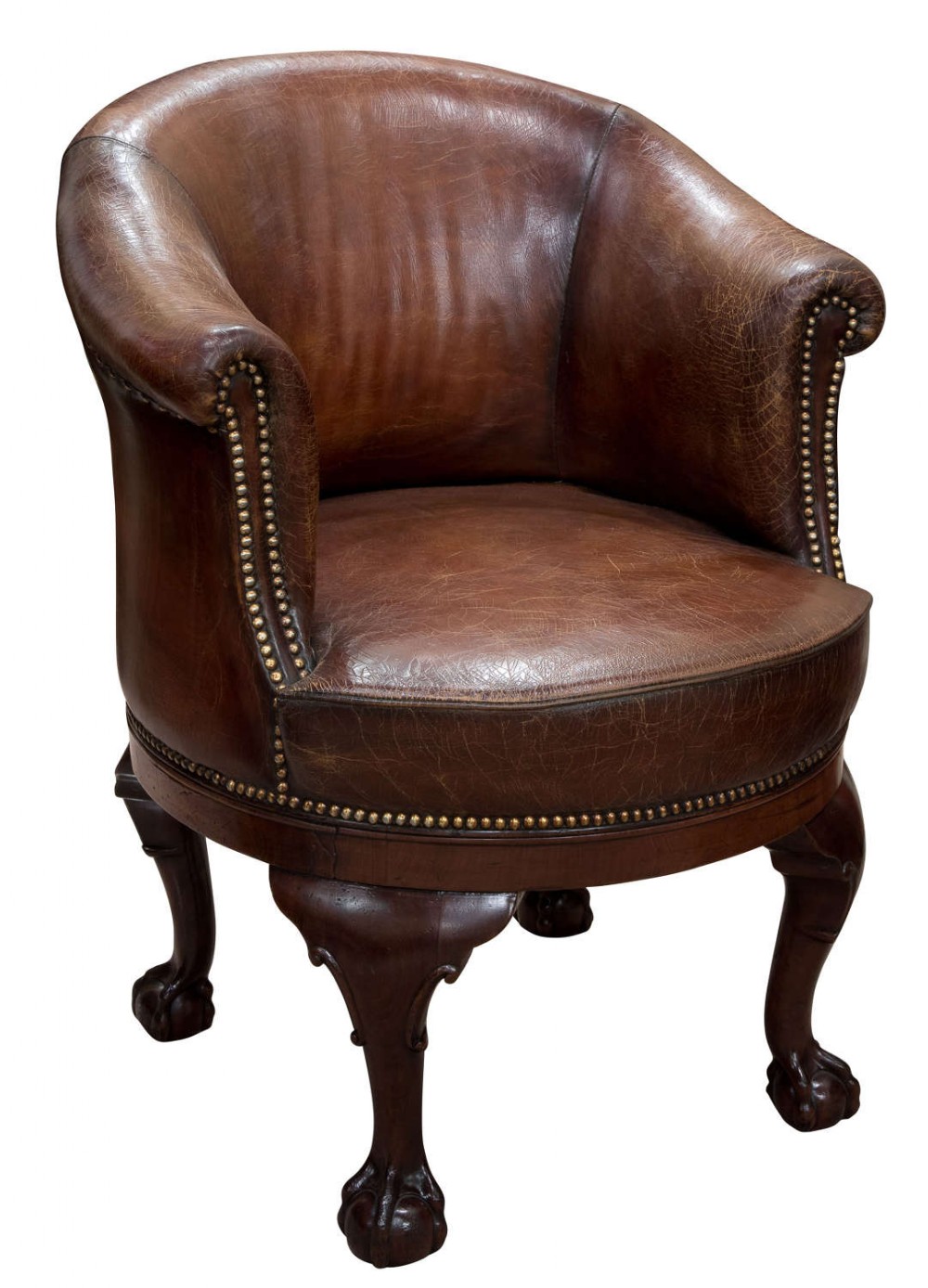Leather Tub Chair c1890