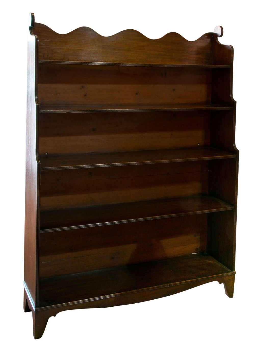 19thc Mahogany Waterfall Bookcase