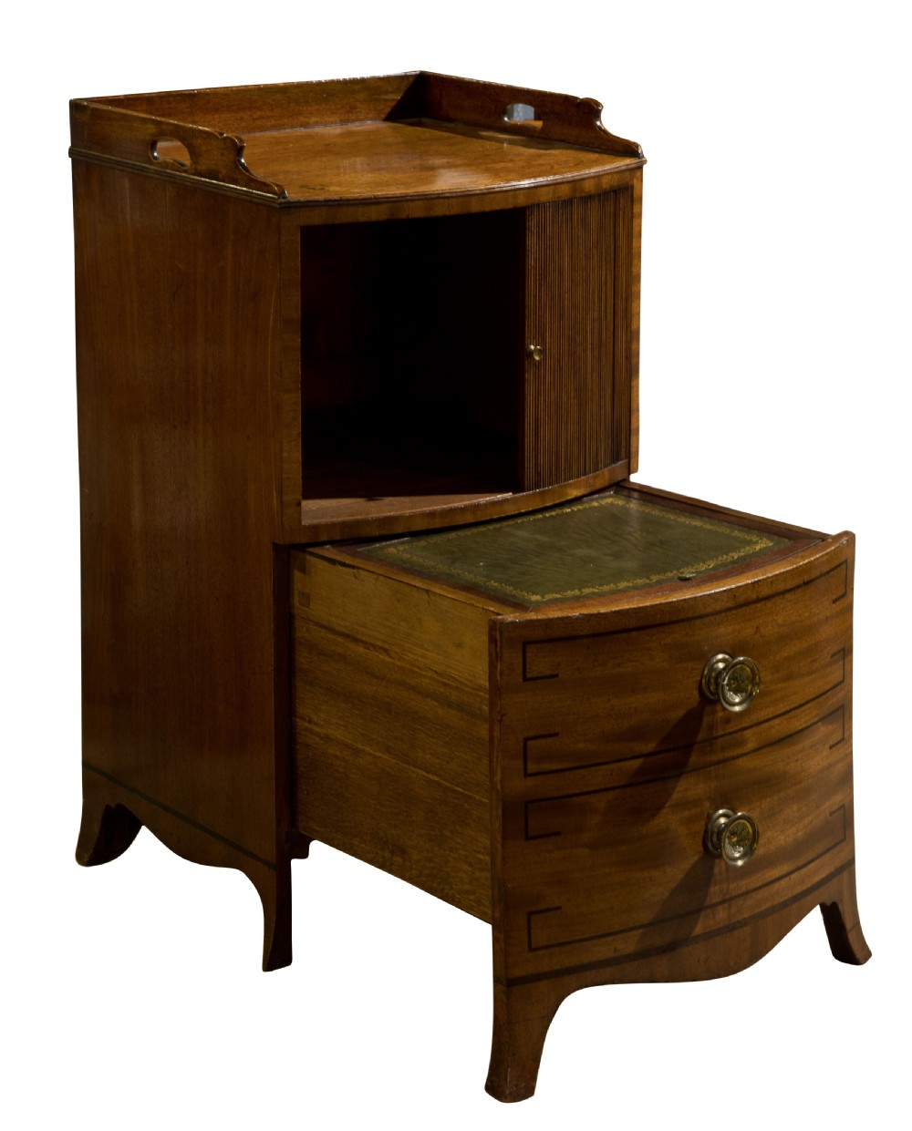 George III Mahogany Bow Fronted Commode View II