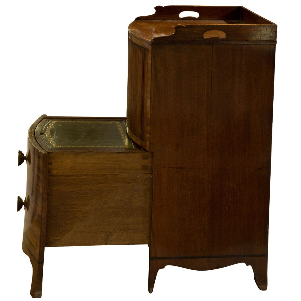 George III Mahogany Bow Fronted Commode View IV