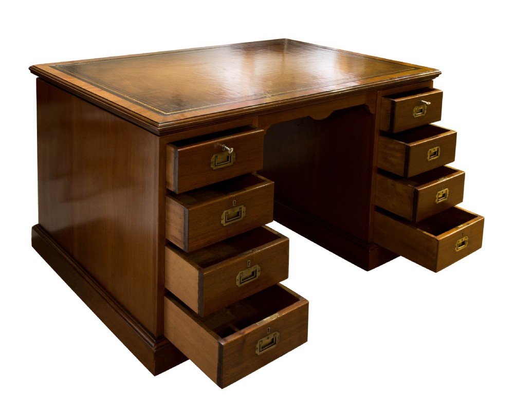 Mahogany Pedestal Desk c1930 View II
