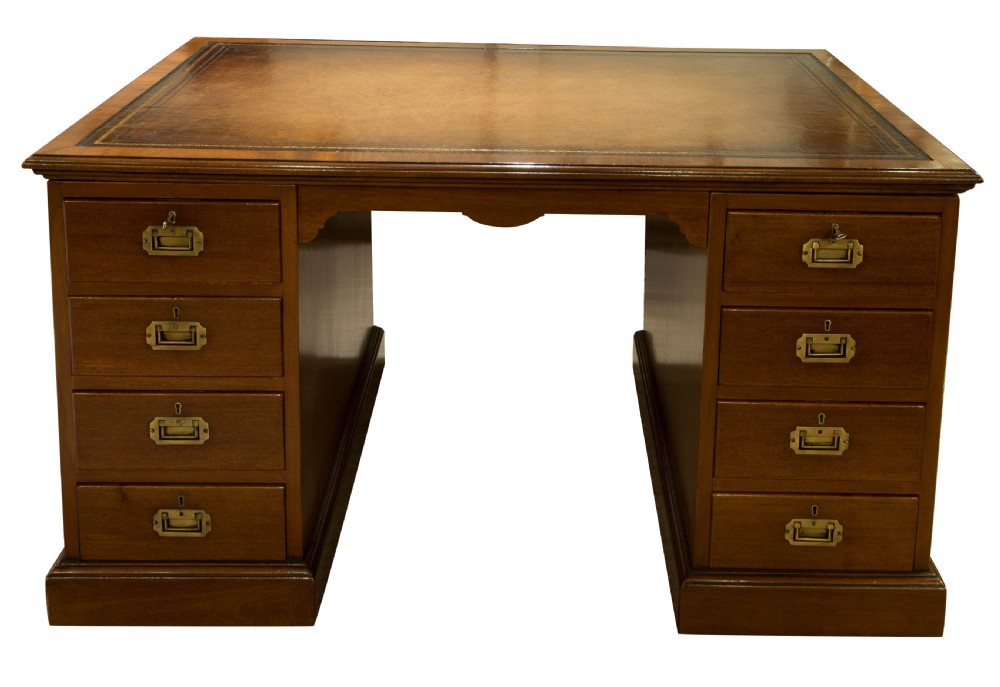 Mahogany Pedestal Desk c1930 View III