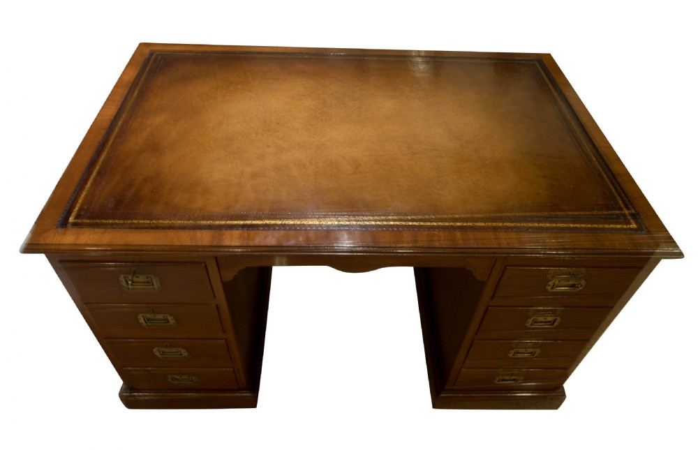 Mahogany Pedestal Desk c1930 View V