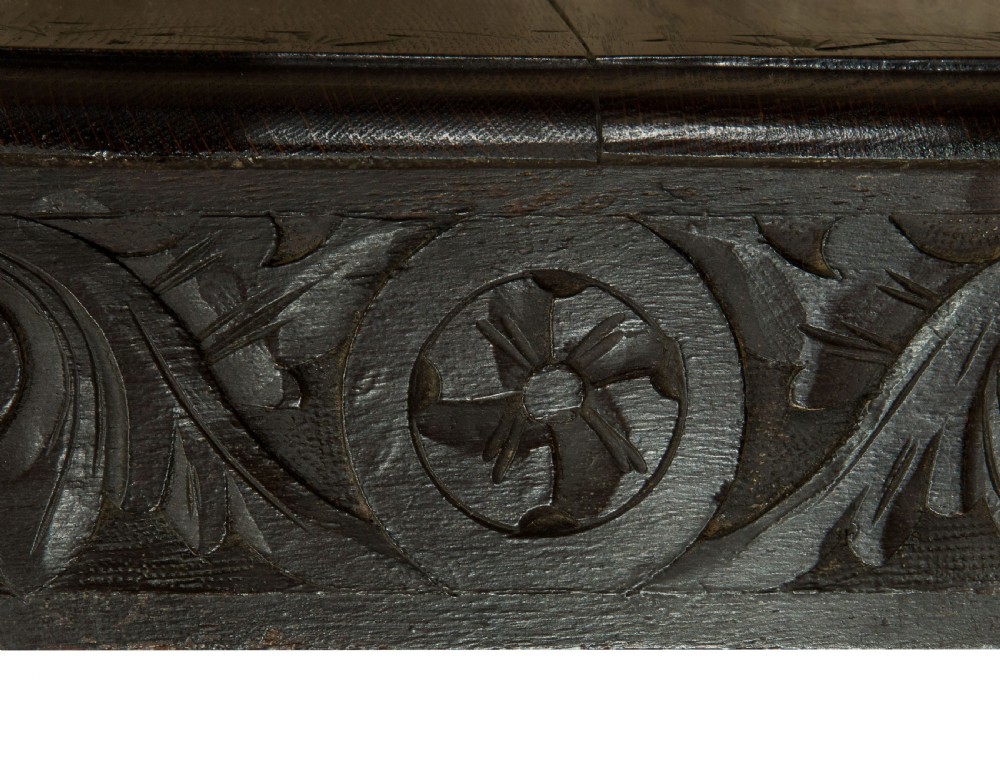 Carved Oak Occasional Table c1880 View VI