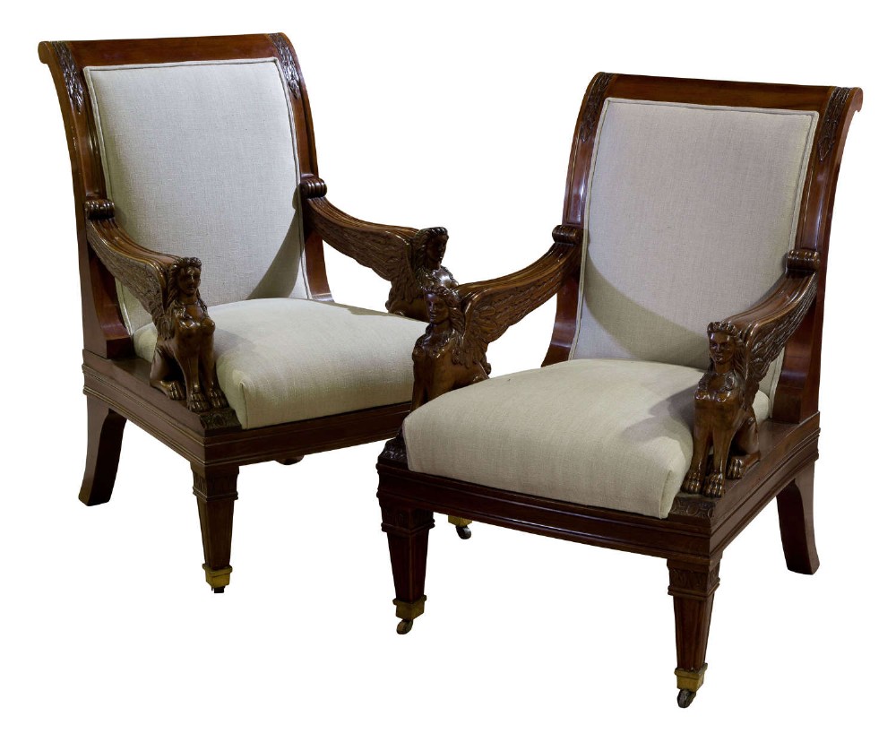 Pair of Library Chairs 19thc