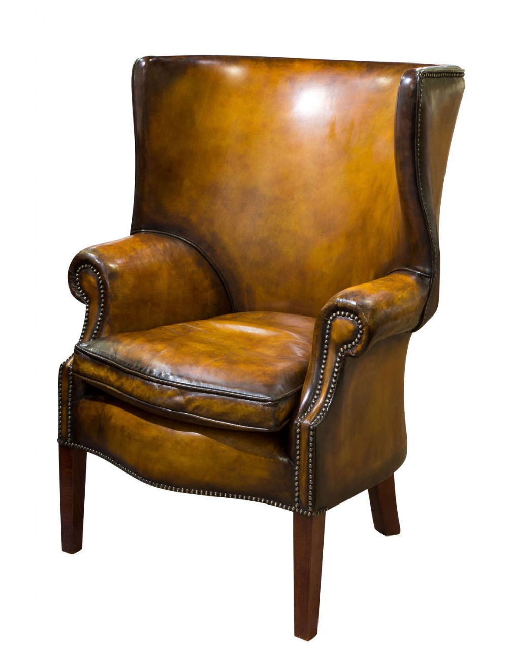 Unusual Georgian Style Wing Chair c1900