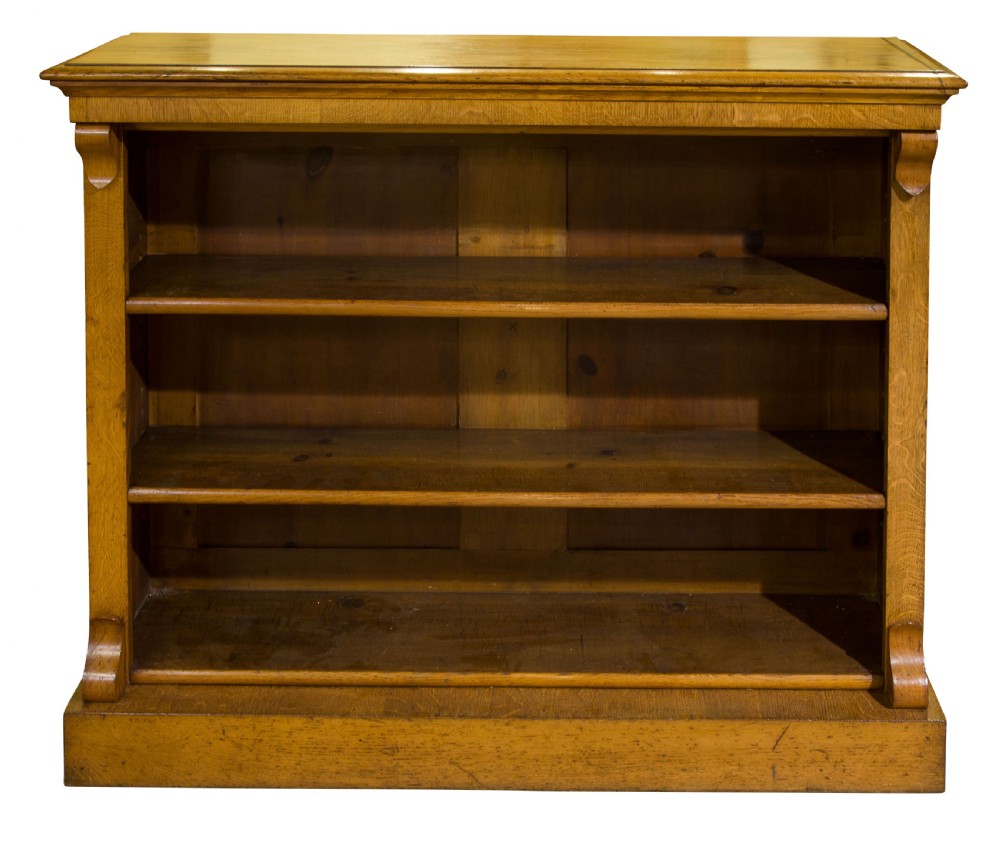 19th Century Golden Oak Open Bookshelves View II