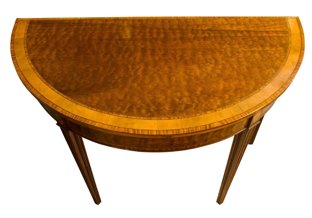 George III Mahogany & Satinwood Card Table View VI
