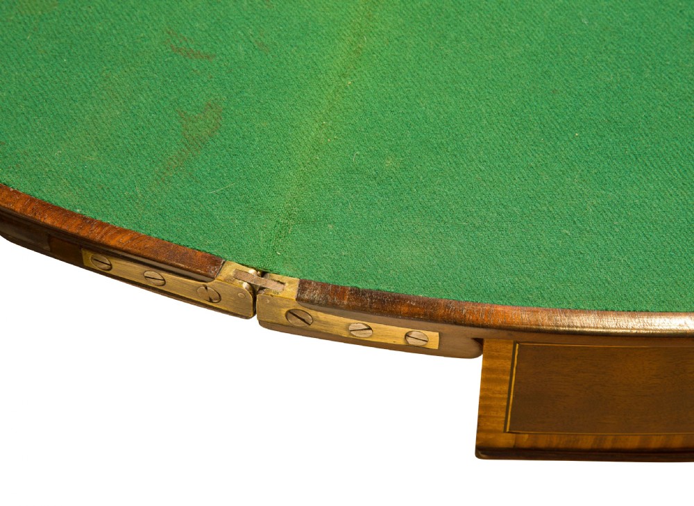 George III Mahogany & Satinwood Card Table View X
