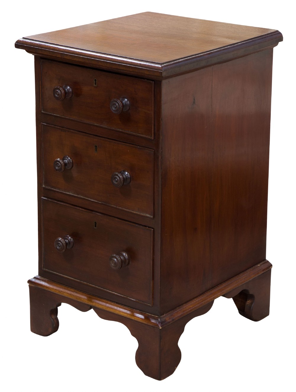 Late 19thc/Early 20thc Mahogany bedside tables View II