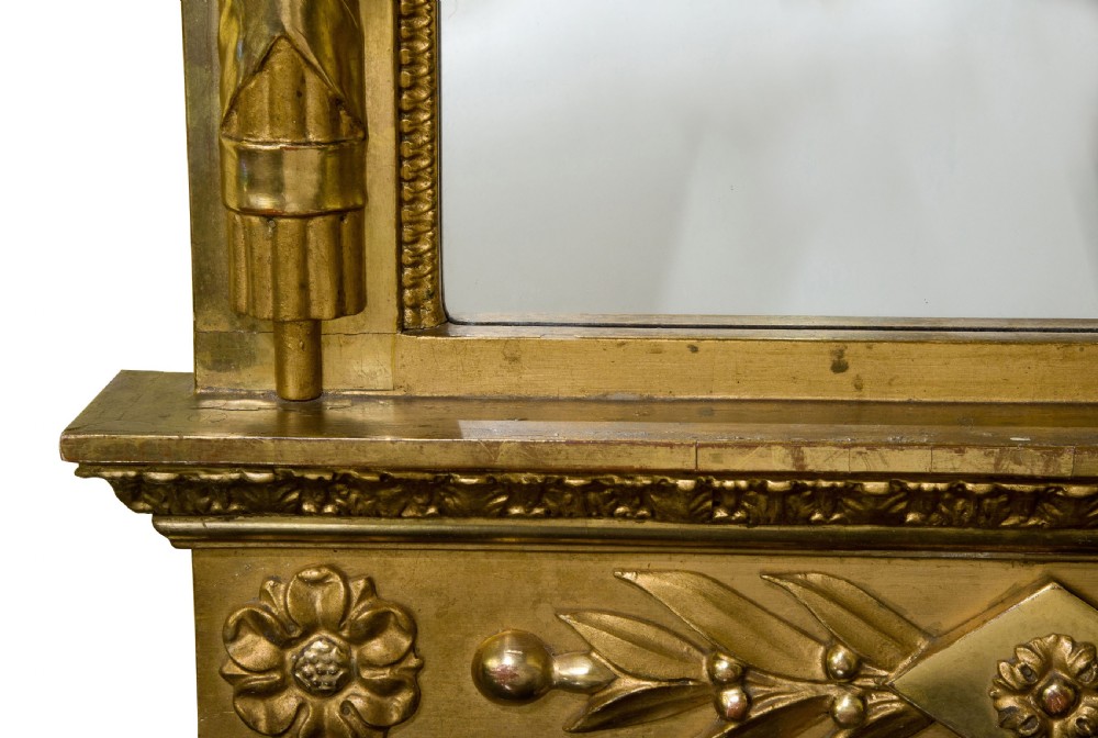Scandinavian Carved Giltwood Mirror View V