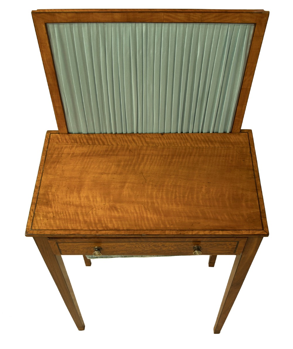 Satinwood Work Table with Fire Screen View VI