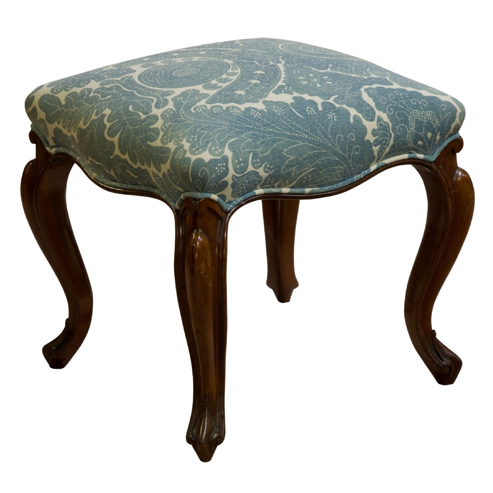 Victorian Rosewood Stool on Cabriole Legs