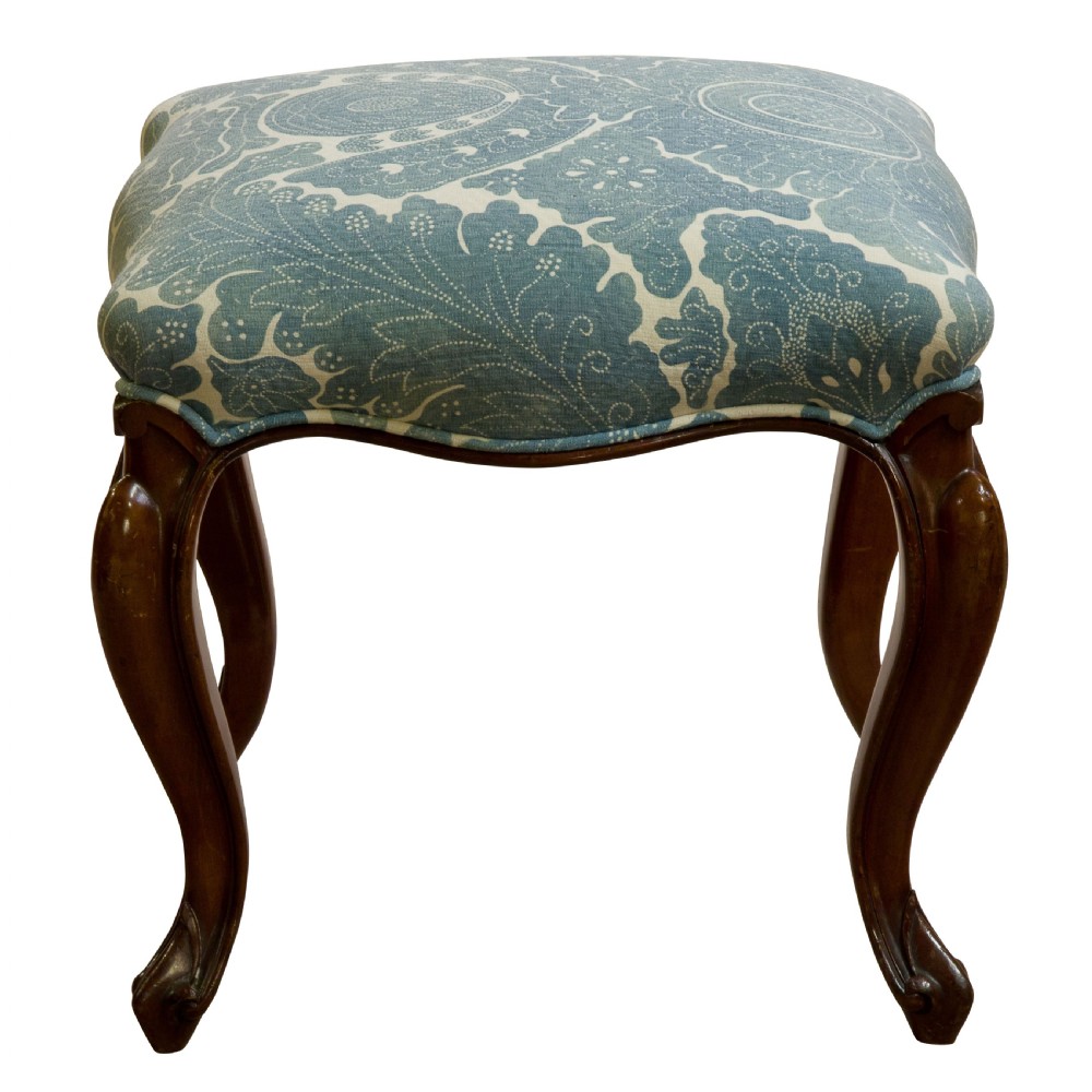 Victorian Rosewood Stool on Cabriole Legs View II