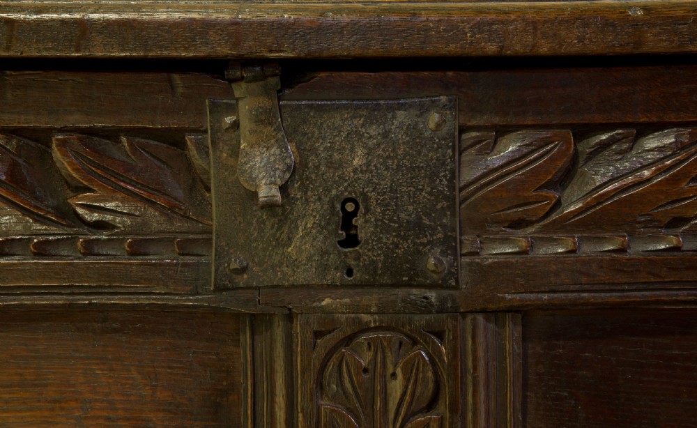17thc Carved Front Coffer View VII