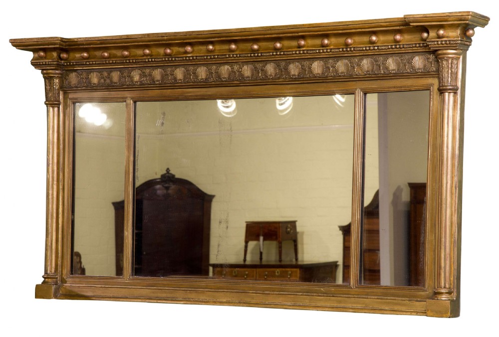 Regency Gilt Framed over mantel mirror