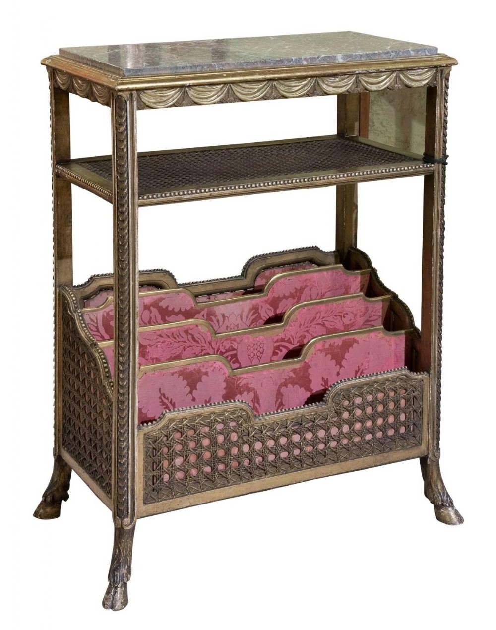 Late 20th Century French Giltwood Canterbury