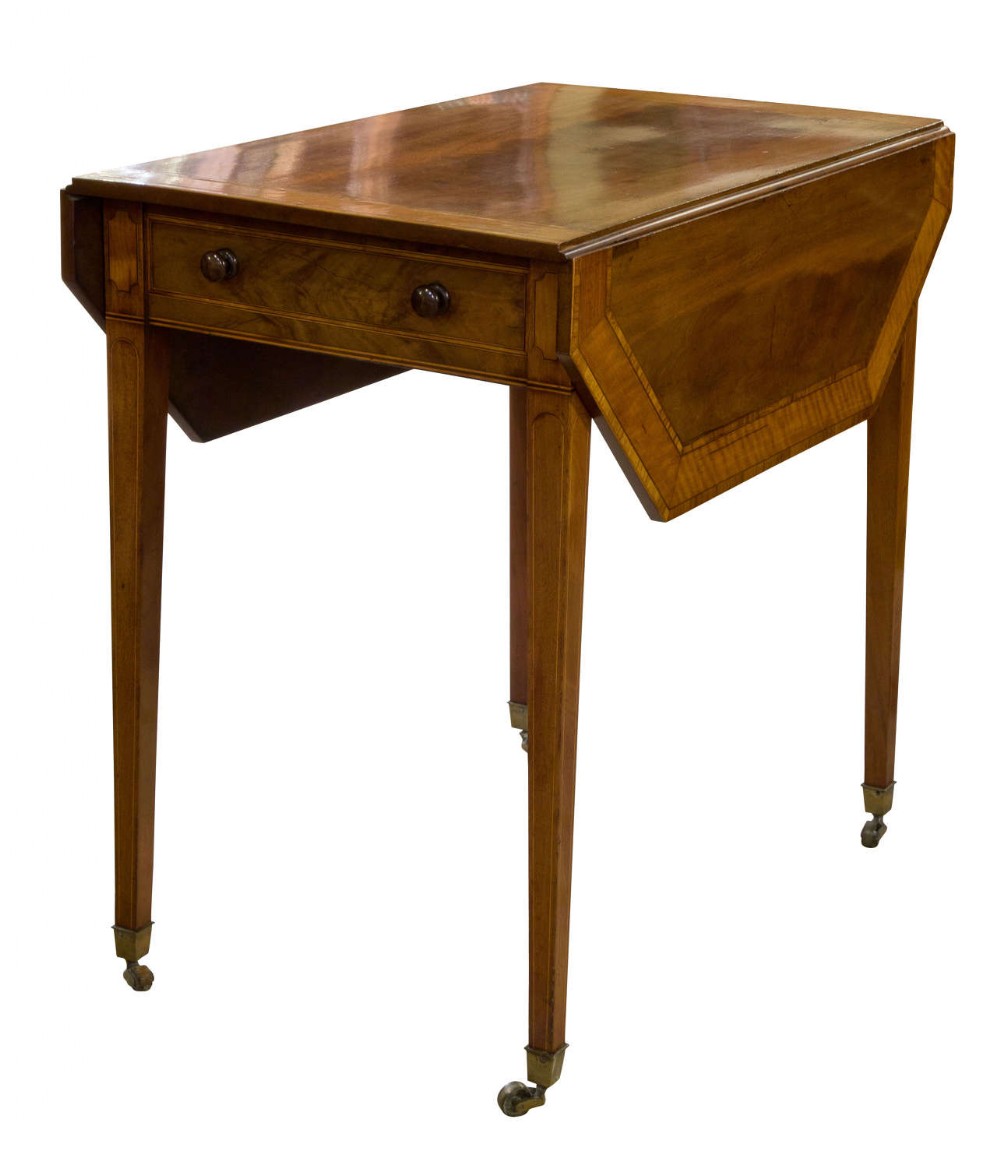 A George III Mahogany Satinwood Table