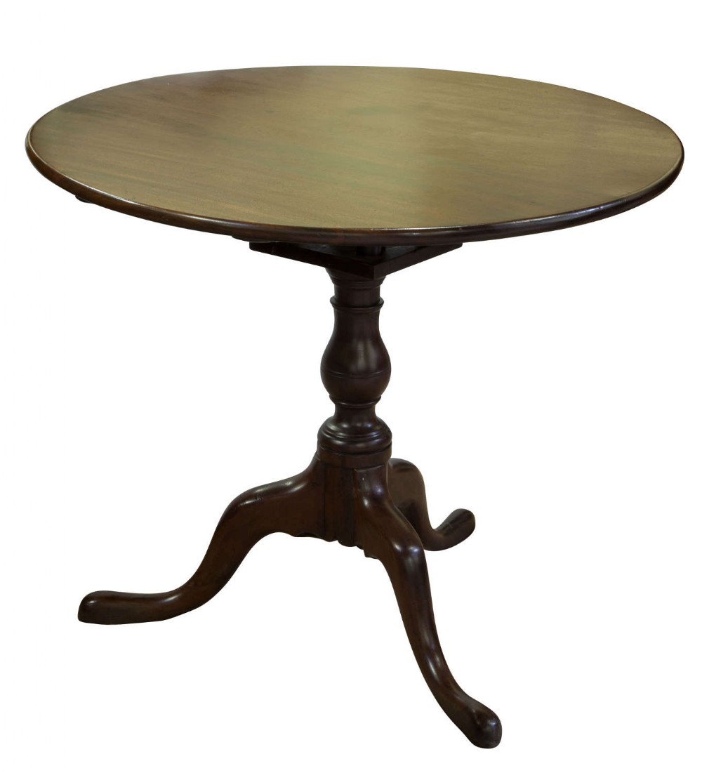 18th Century Mahogany Snap Top Round Table