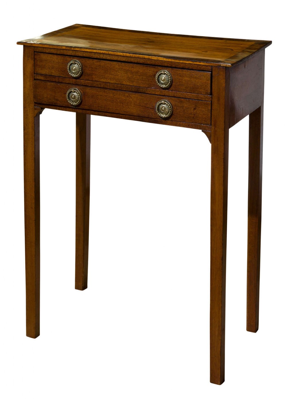 Small Georgian Rosewood Banded Satinwood Side Table