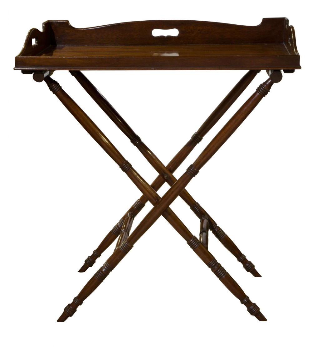 19th Century Mahogany Butler's Tray on Stand