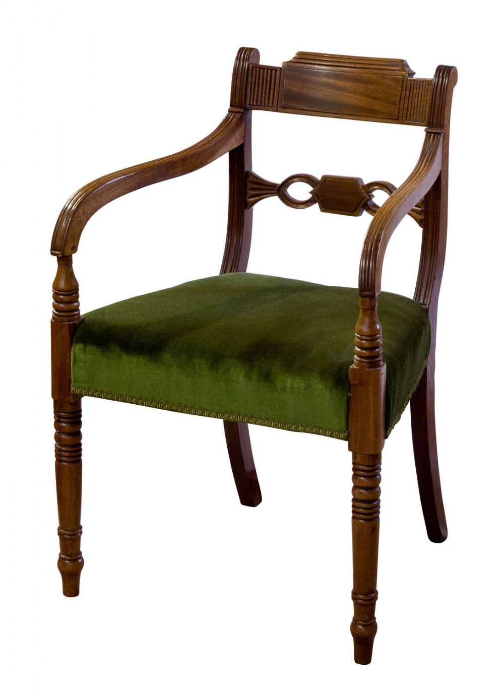 Regency mahogany elbow chair