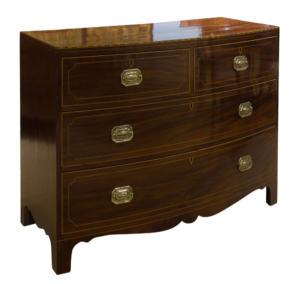 Bow Fronted Mahogany Chest of Drawers