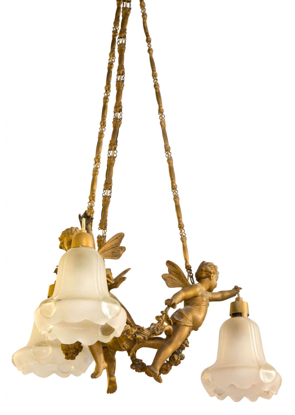 3 branch chandelier c1900