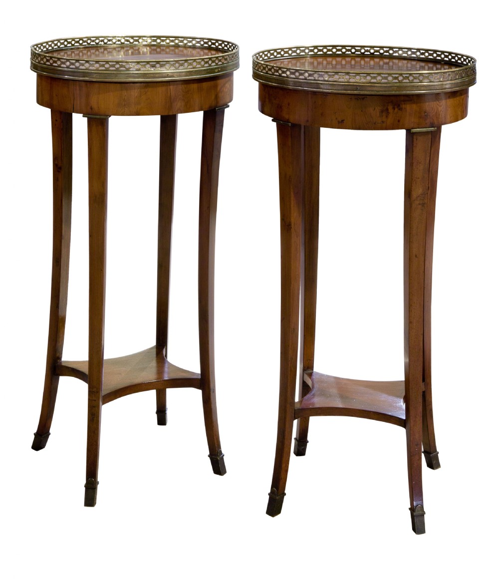 Pair of 19thc Yew Wood Oval Tables View V