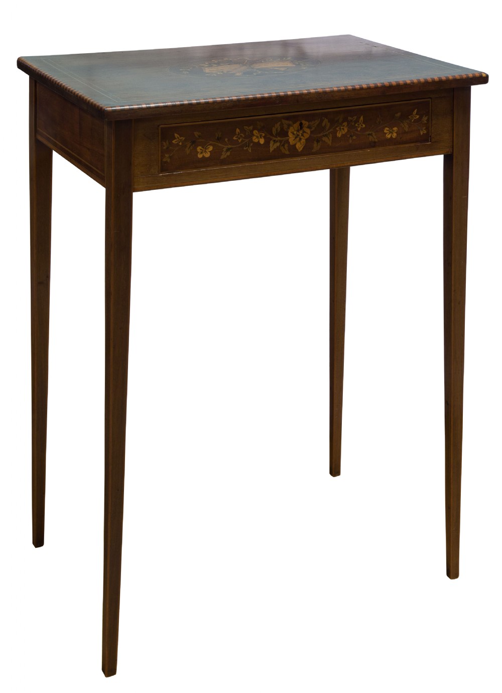 Sheraton Revival Marquetry inlaid side table c1890