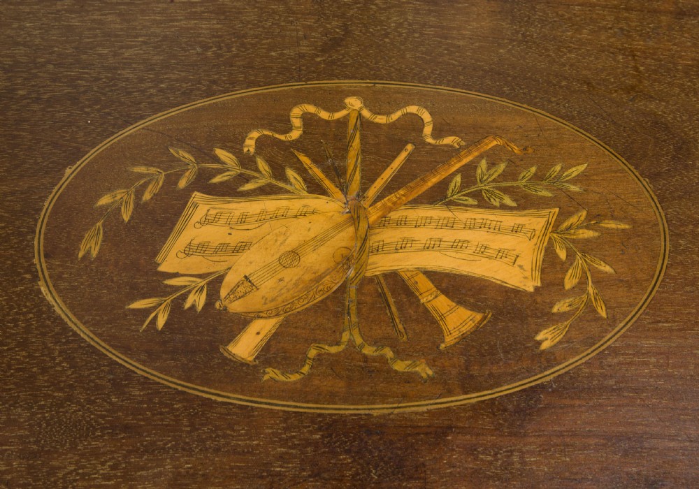 Sheraton Revival Marquetry inlaid side table c1890 View VIII