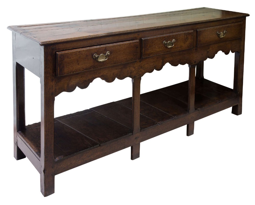 18thc Oak Pot board Dresser Base c1740 