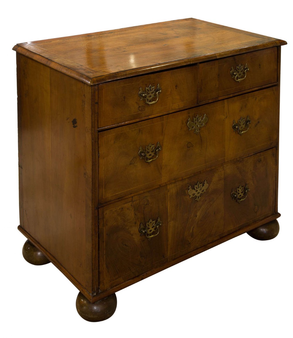 George III Walnut Chest of Drawers