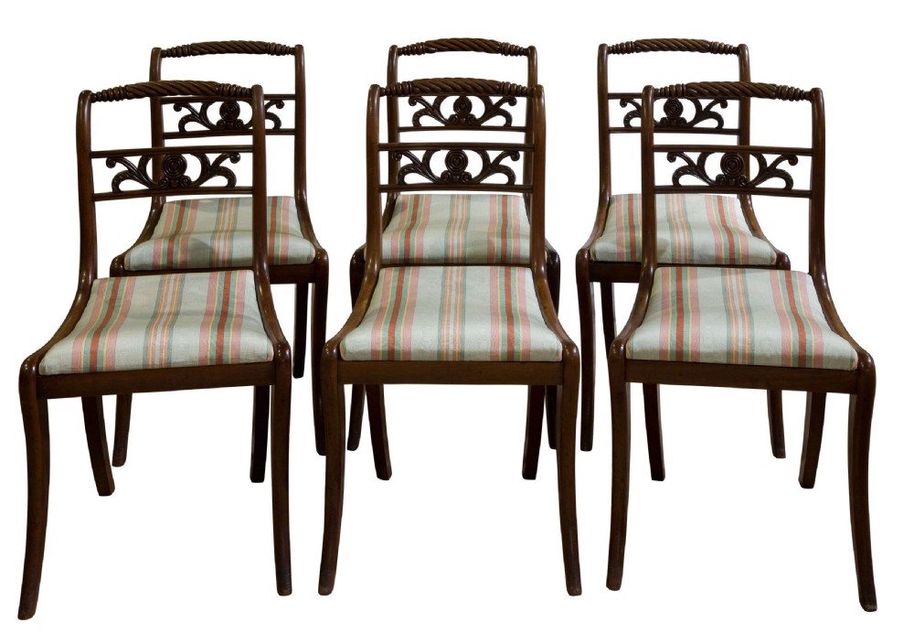 Set of 6 Regency Dining Chairs c1820