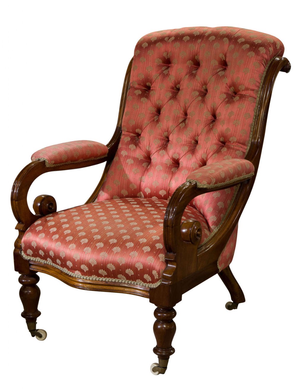 Victorian Mahogany library chair c1870