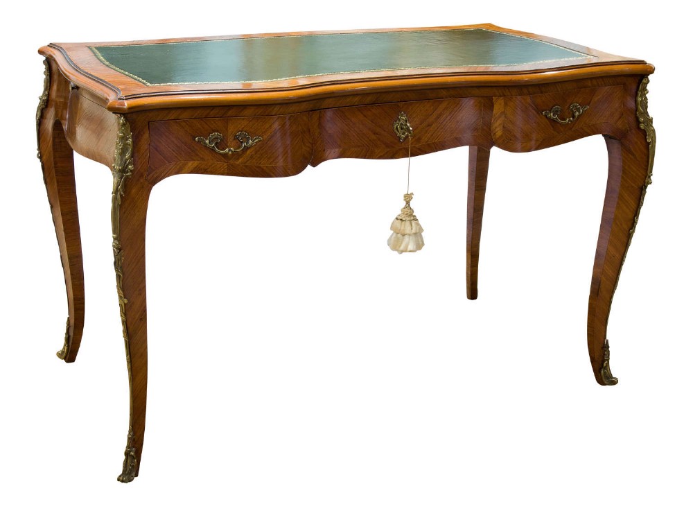 French Louis XV style bureau plat c1910