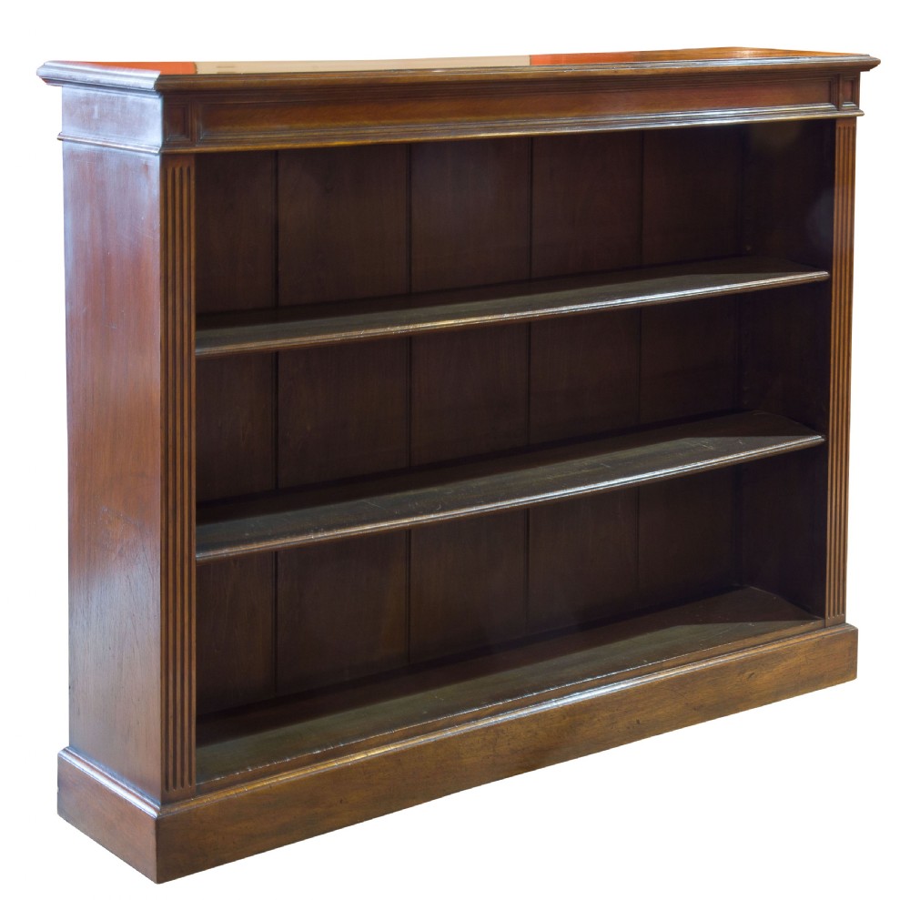 19thc Walnut open bookcase c1880 View II