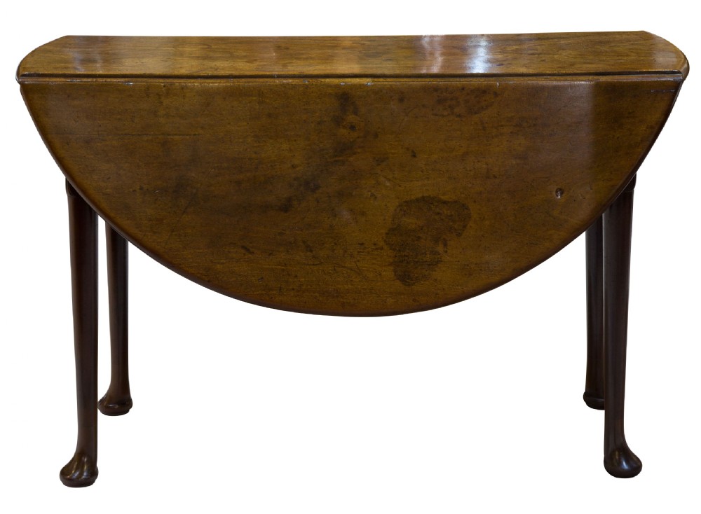 18thc mahogany pad foot drop-leaf table View II