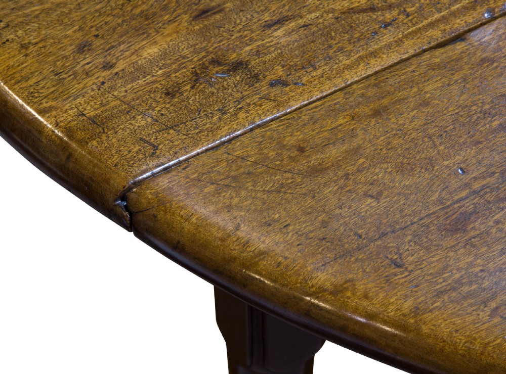 18thc mahogany pad foot drop-leaf table View VI