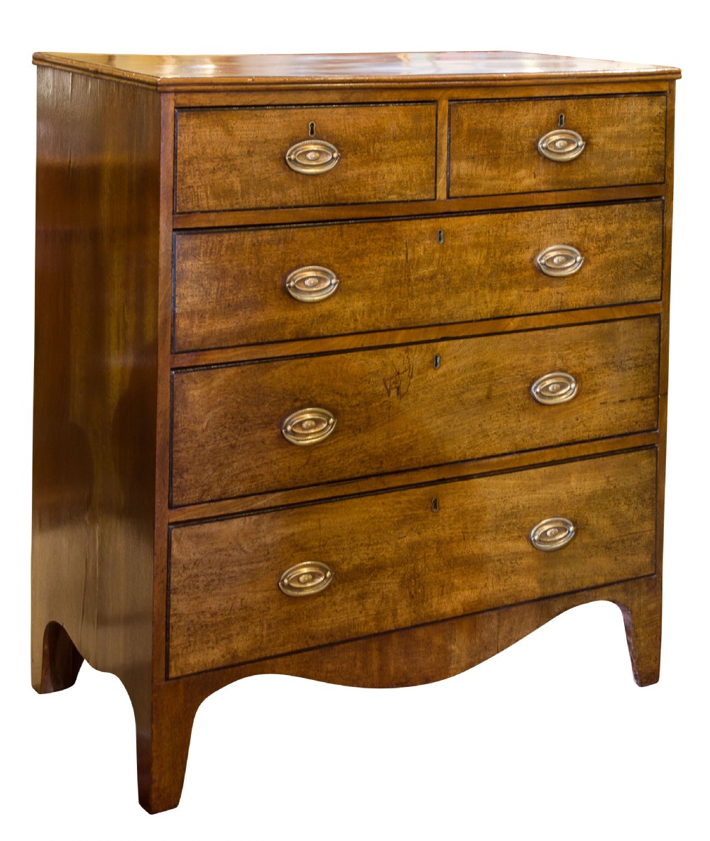 Mahogany chest of drawers c1790