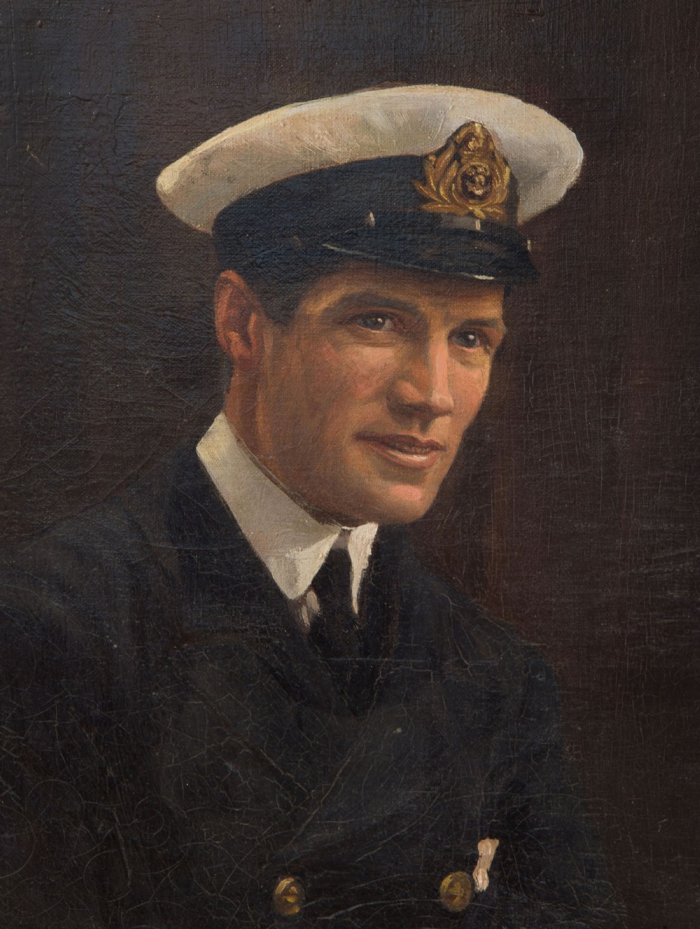 A fine oil painting of a Royal Navy Lieutenant Commander View IV